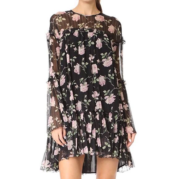 Ulla Johnson Dahlia Silk Floral Dress - Picture 2 of 7